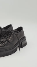 PALOMA BARCELÓ Alene Nappalux Black Loafers