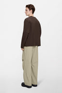 RAINS Classic Long Sleeve Καφέ T-shirt