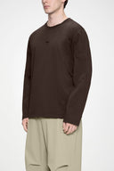 RAINS Classic Long Sleeve Καφέ T-shirt
