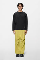 RAINS Waffle Long Sleeve Black T-shirt
