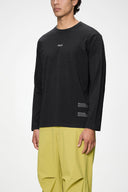 RAINS Waffle Long Sleeve Black T-shirt