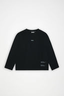 RAINS Waffle Long Sleeve Black T-shirt