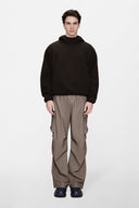 RAINS Fleece Hoodie Bark Φούτερ