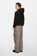 RAINS Fleece Hoodie Bark Φούτερ