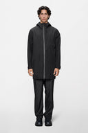 RAINS Suva Softshell Long Black Jacket