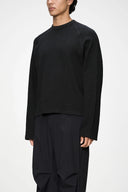 RAINS Waffle Long Sleeve Black Μπλούζα