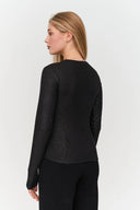 24COLOURS Glitter Blouse Black