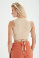 24COLOURS Crop Top Beige