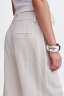 ICHI Ihrubana Beige Bermuda Shorts