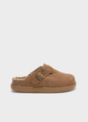 SCHOLL Fae Chunky Fur Taupe Mules