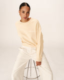 GRACE & MILA Positive Lightweight Sweatshirt Beige