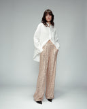 GRACE & MILA Octave Champagne Sequin Pants
