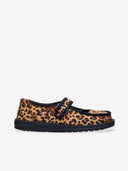 HEY DUDE Wendy Jane Washed Twill Leopard Mary Janes